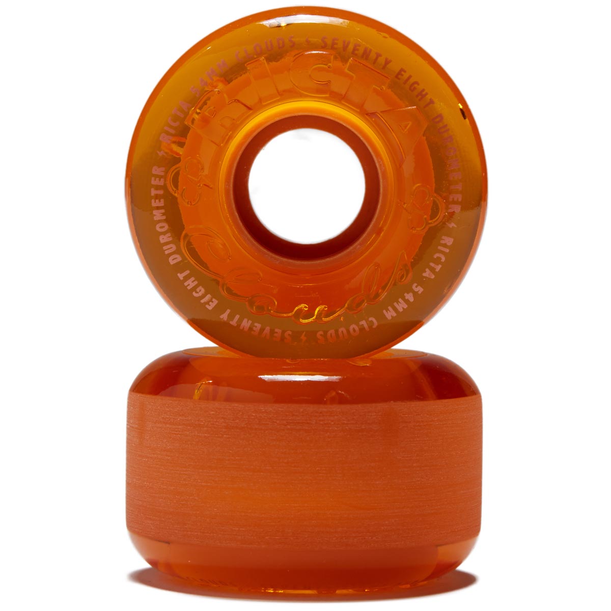 Ricta Hi Vis Clouds 78a Skateboard Wheels - Orange - 54mm image 2