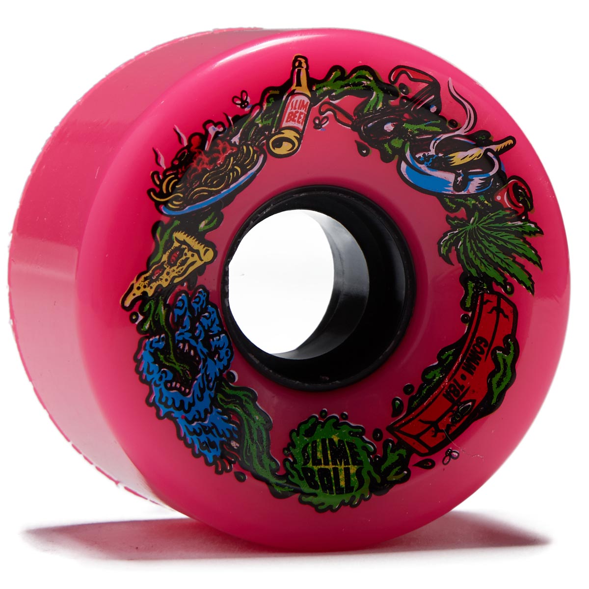 Slime Balls Scarf Balls OG Slime 78a Skateboard Wheels - Pink - 60mm image 1