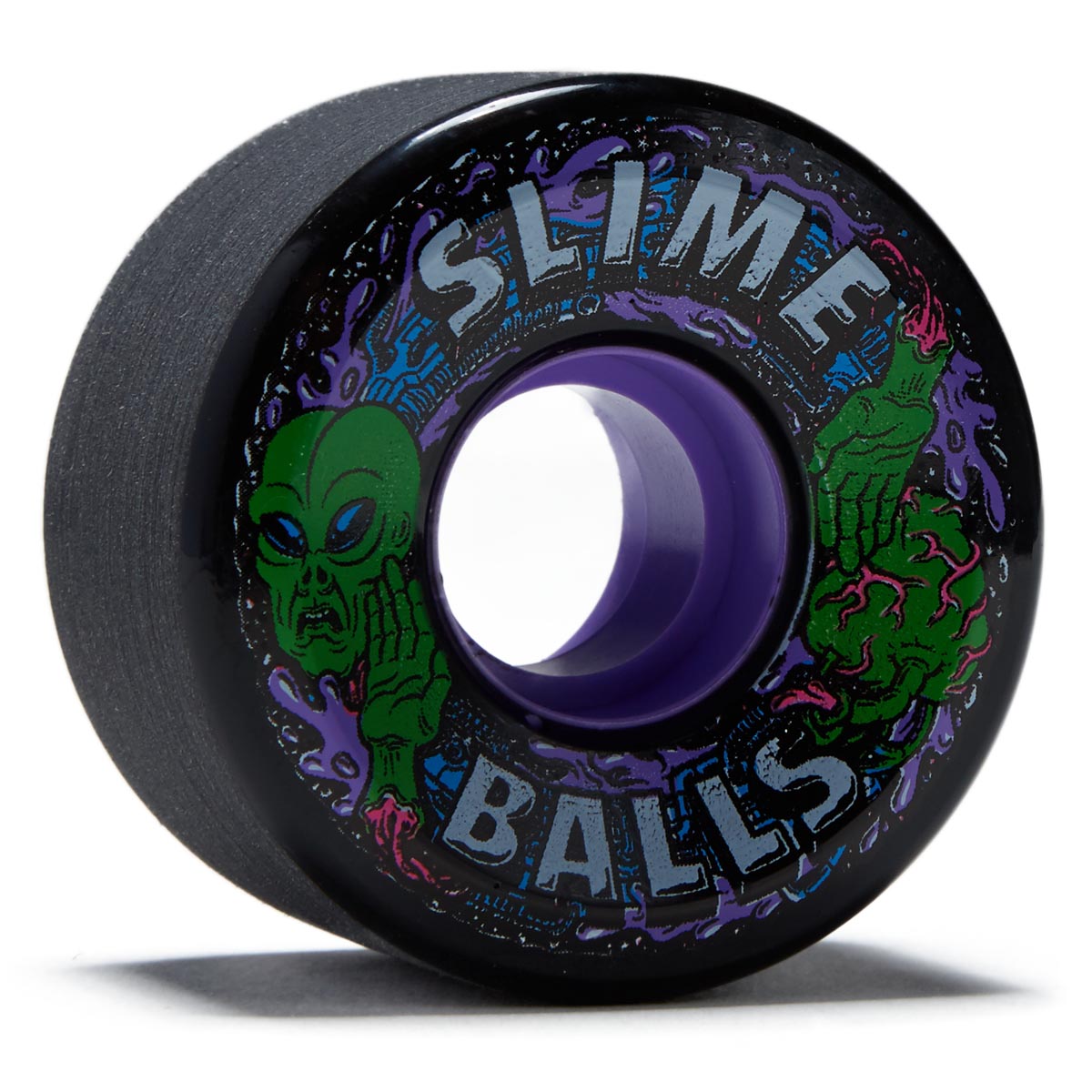 Slime Balls Alien Mini OG Slime 78a Skateboard Wheels - Black - 54.5mm image 1