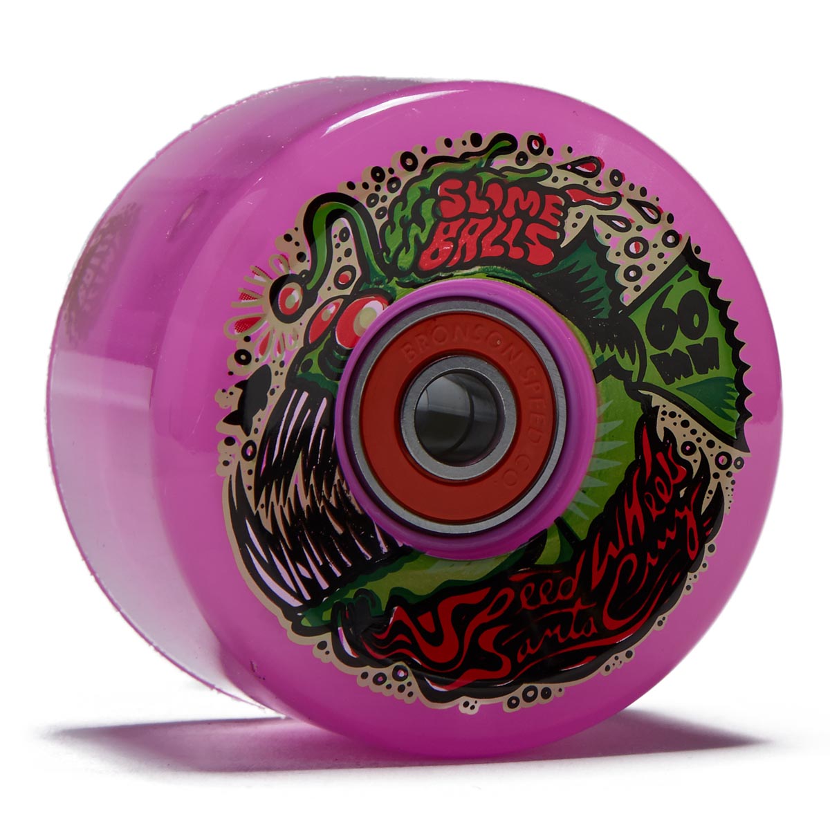 Slime Balls Angler Light Ups OG Slime 78a Skateboard Wheels - Purple - 60mm image 1