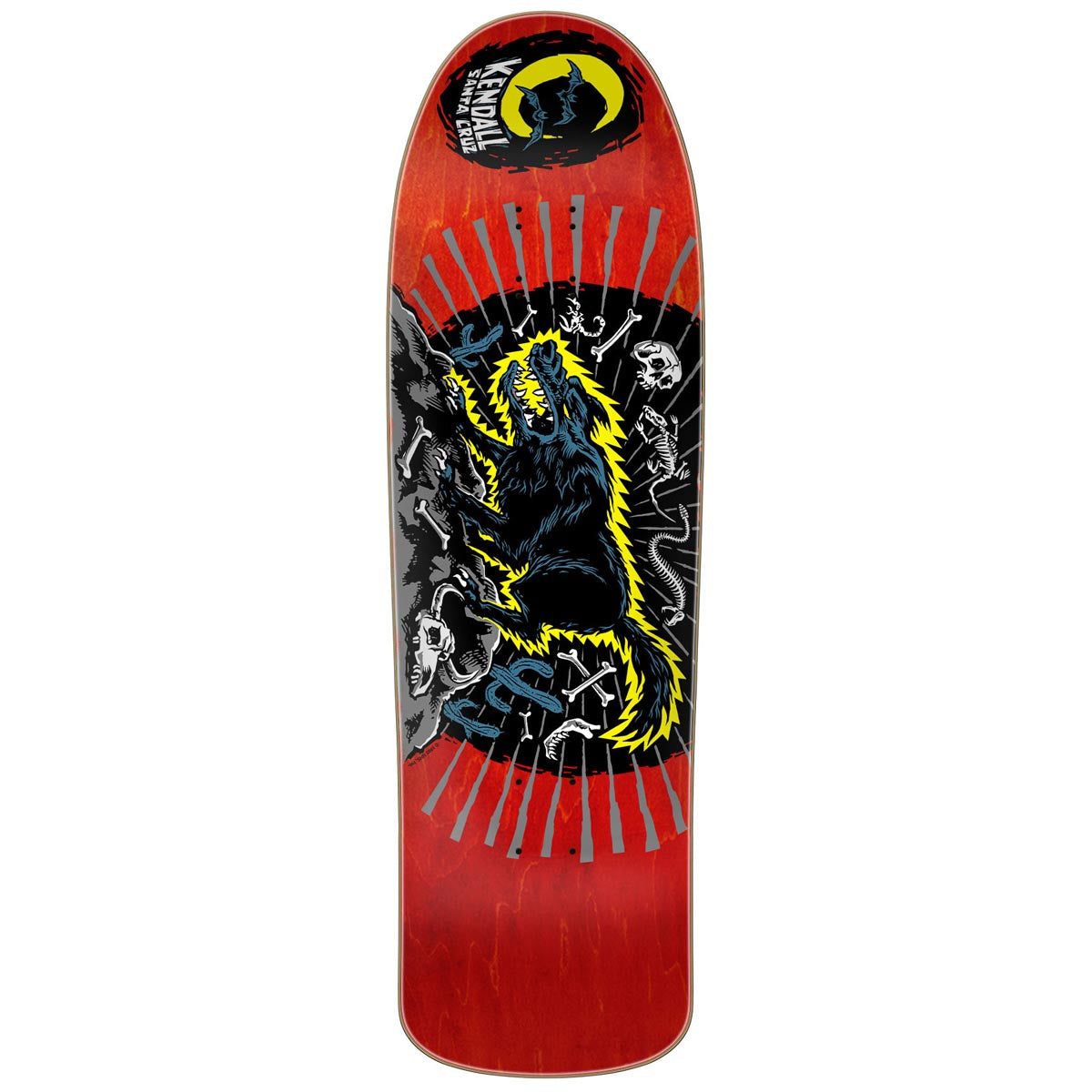 Santa Cruz Kendall Wolf Reissue Skateboard Deck - 9.28