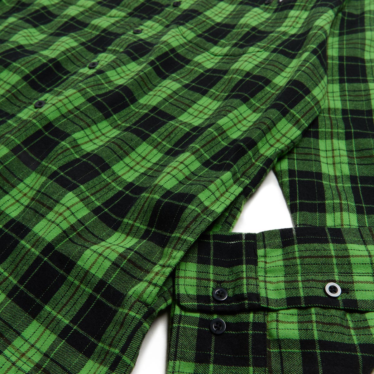 Creature Bat Relic Long Sleeve Flannel Shirt - Green/Black image 4