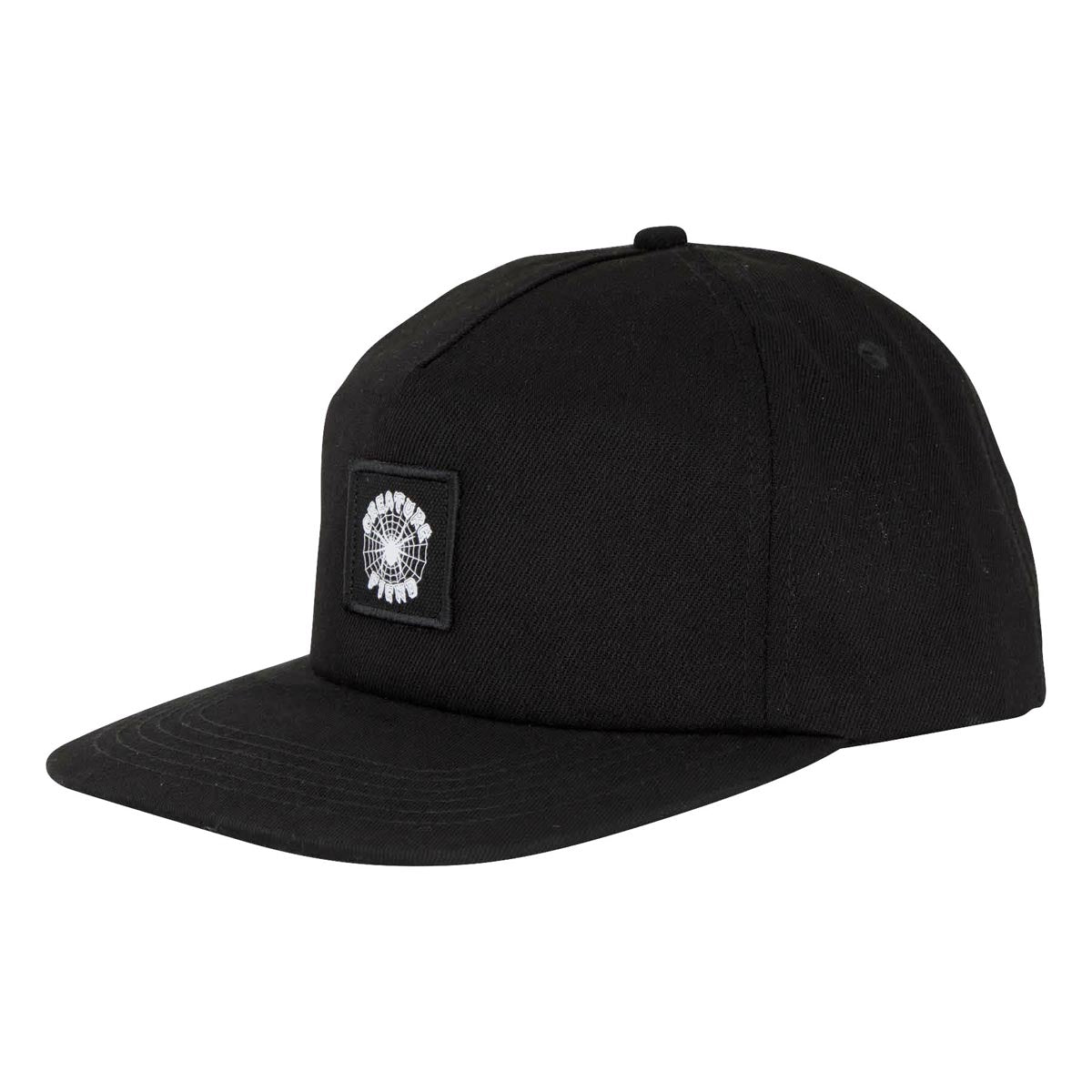 Creature Web Snapback Hat - Black Denim image 1