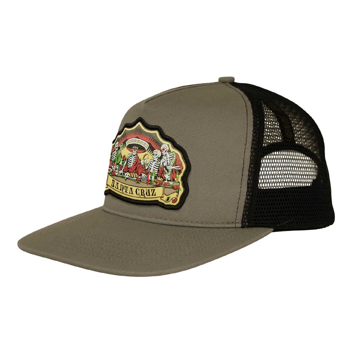 Santa Cruz Guzman Dead Diners Snapback Hat - Dusty Brown/Black image 1