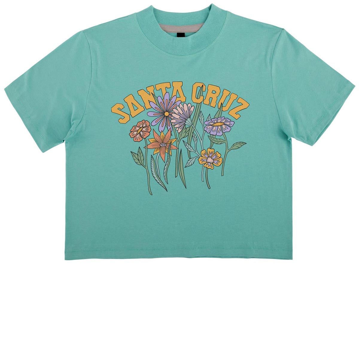 Santa Cruz Womens Field Strip Cropped T-Shirt - Saltwater image 1