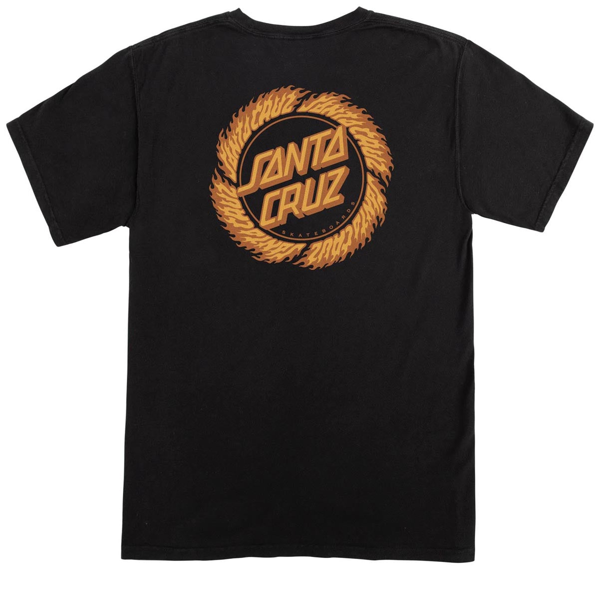 Santa Cruz Womens Flame Ringed Dot T-Shirt - Black image 2