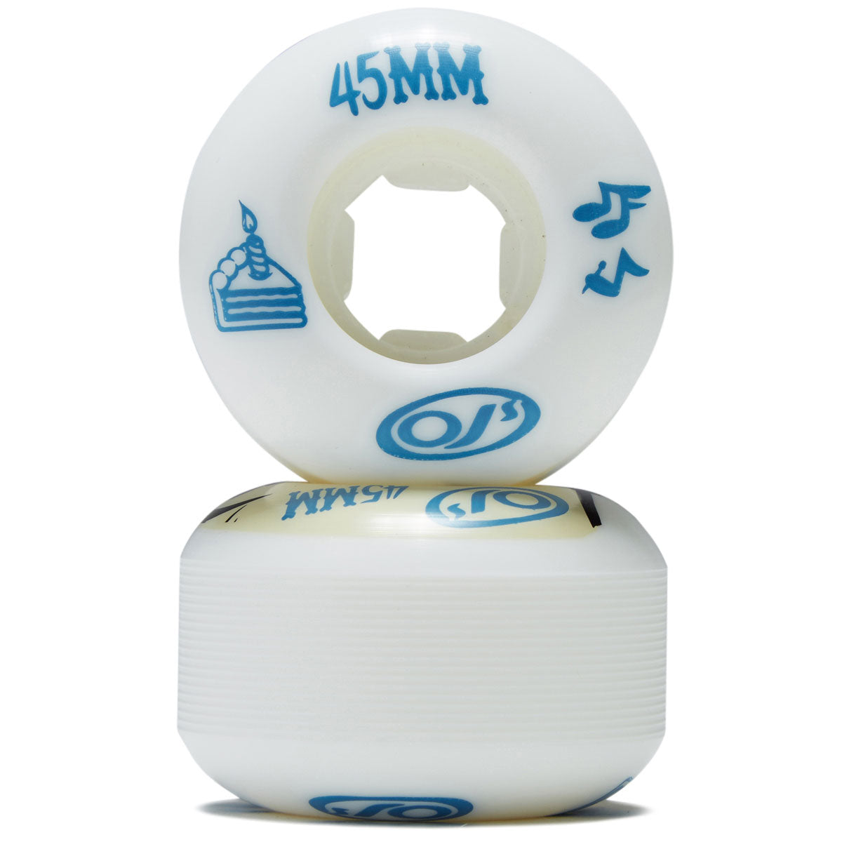 OJ Lil Dough Butts Mini Chubbies 99a Skateboard Wheels - White - 45mm image 2