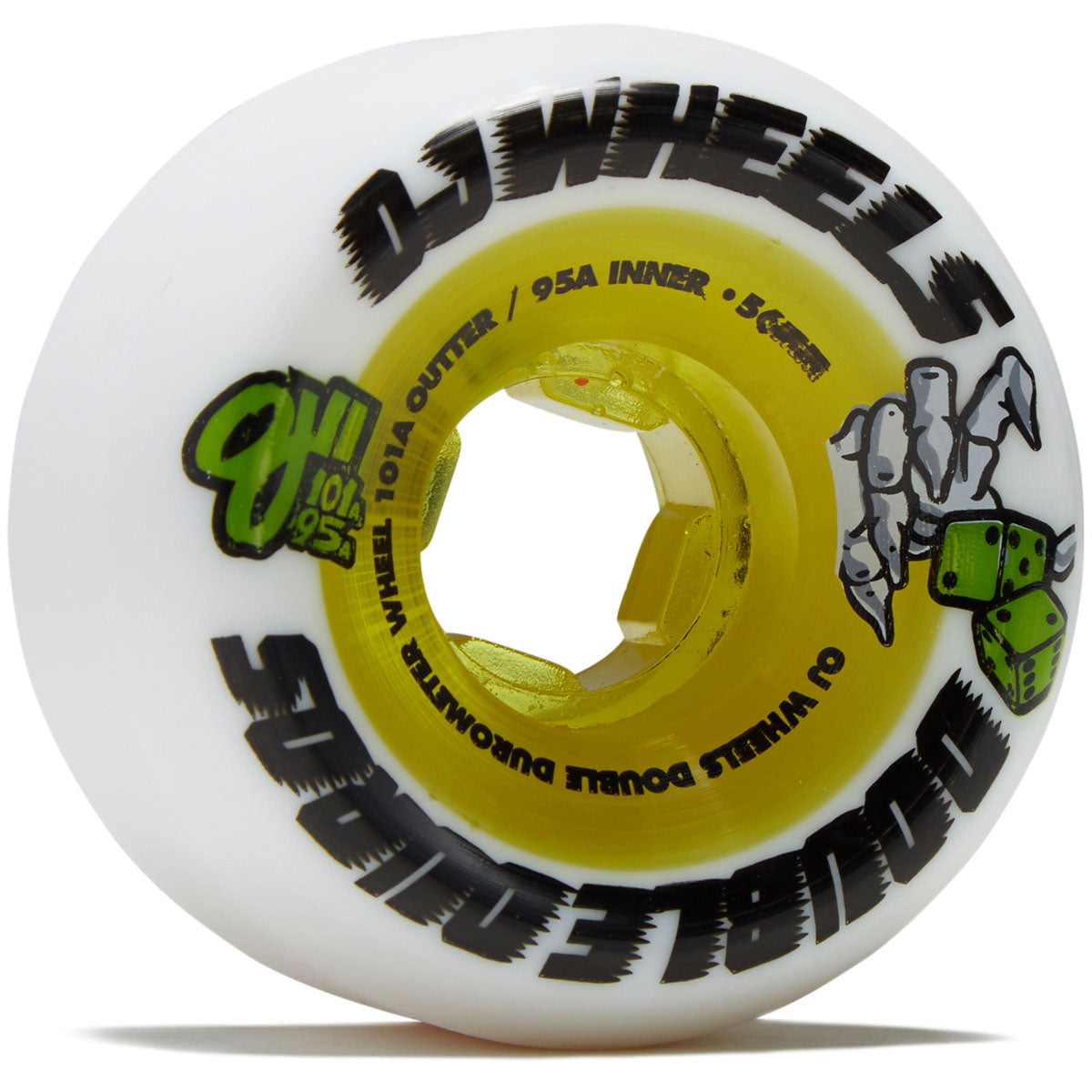 OJ Double Duro Mini Combo 101a/95a Skateboard Wheels - White - 56mm image 1