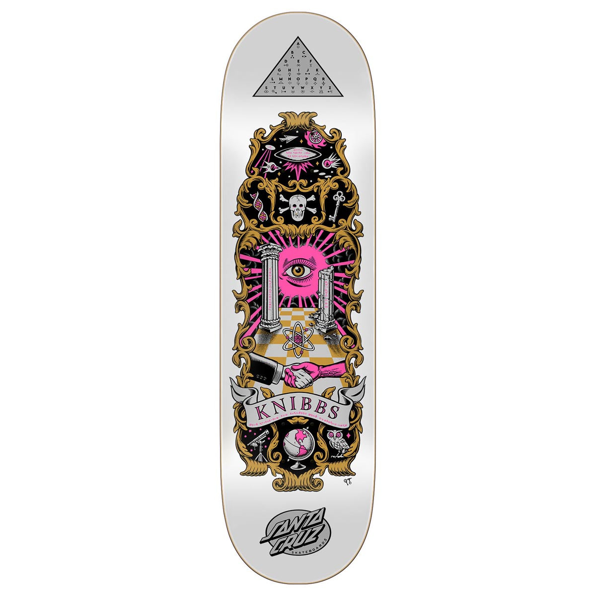 Santa Cruz Knibbs Cryptic Pro Skateboard Deck - 8.50