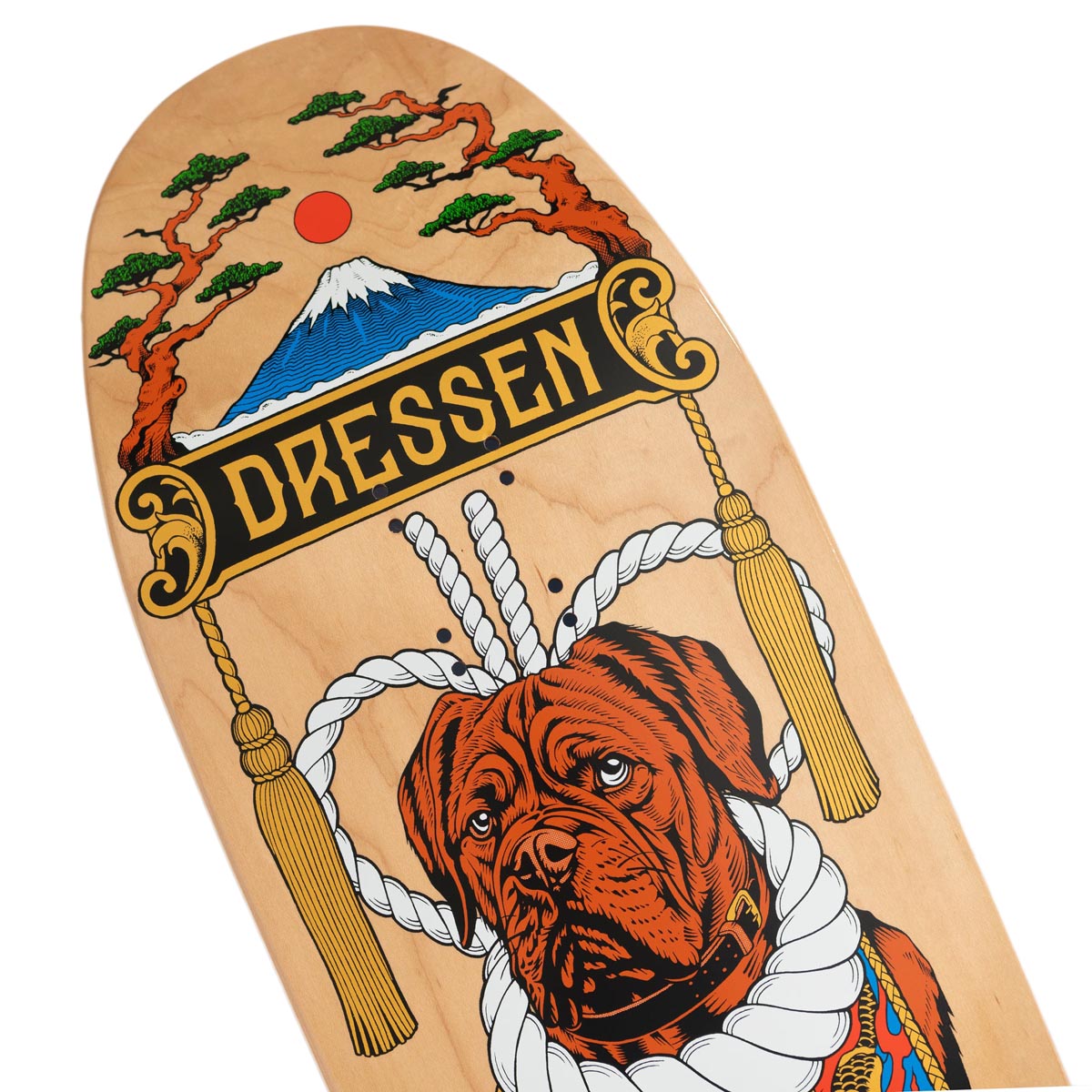 Santa Cruz Dressen Sumo Dog Shaped Skateboard Complete - 9.30