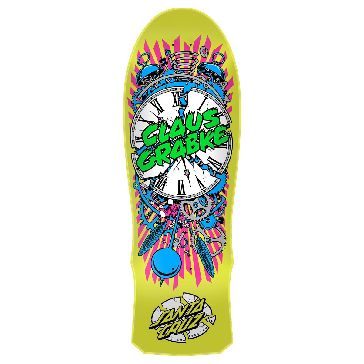 Santa Cruz Grabke Exploding Clock Reissue Skateboard Deck - 10.04