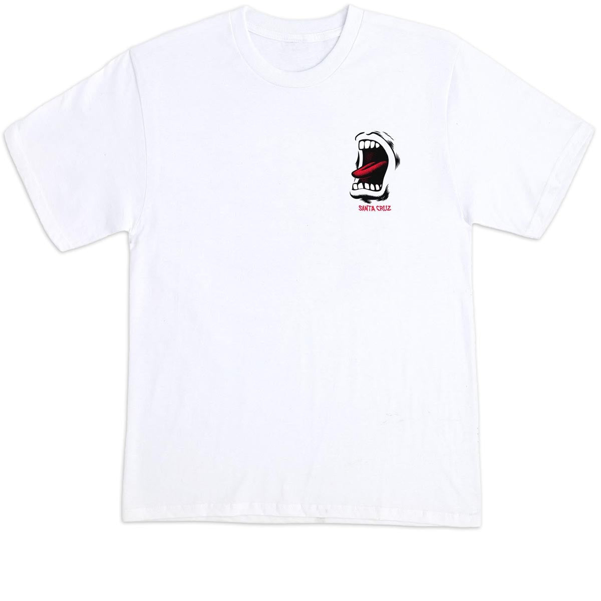 Santa Cruz Screaming Mouth Chest T-Shirt - White image 1