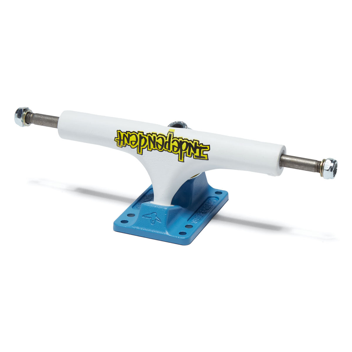 Independent Stage 4 Pro Mark Gonzales Flat Skateboard Trucks - White/Blue - 151mm image 1