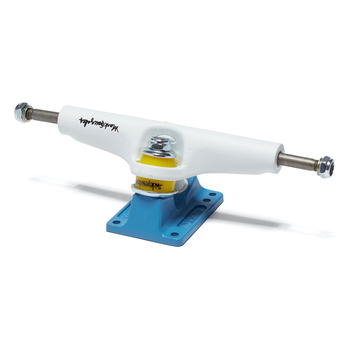 Independent Stage 4 Pro Mark Gonzales Flat Skateboard Trucks - White/Blue - 151mm image 2