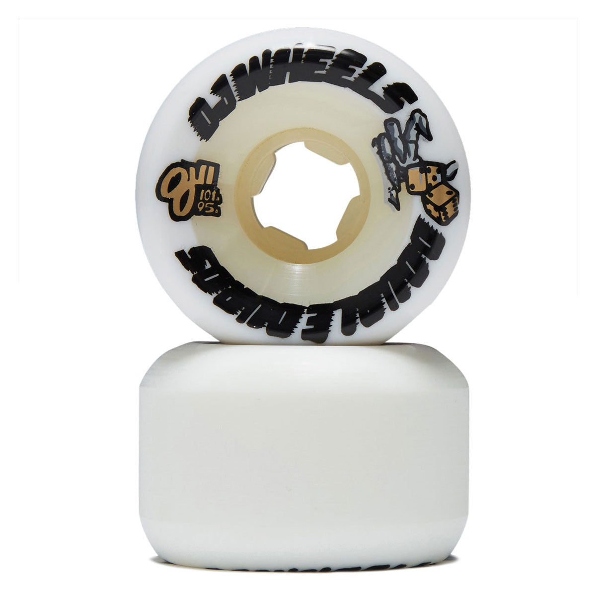 OJ Double Duro 101a/95a Skateboard Wheels - White - 53mm image 2