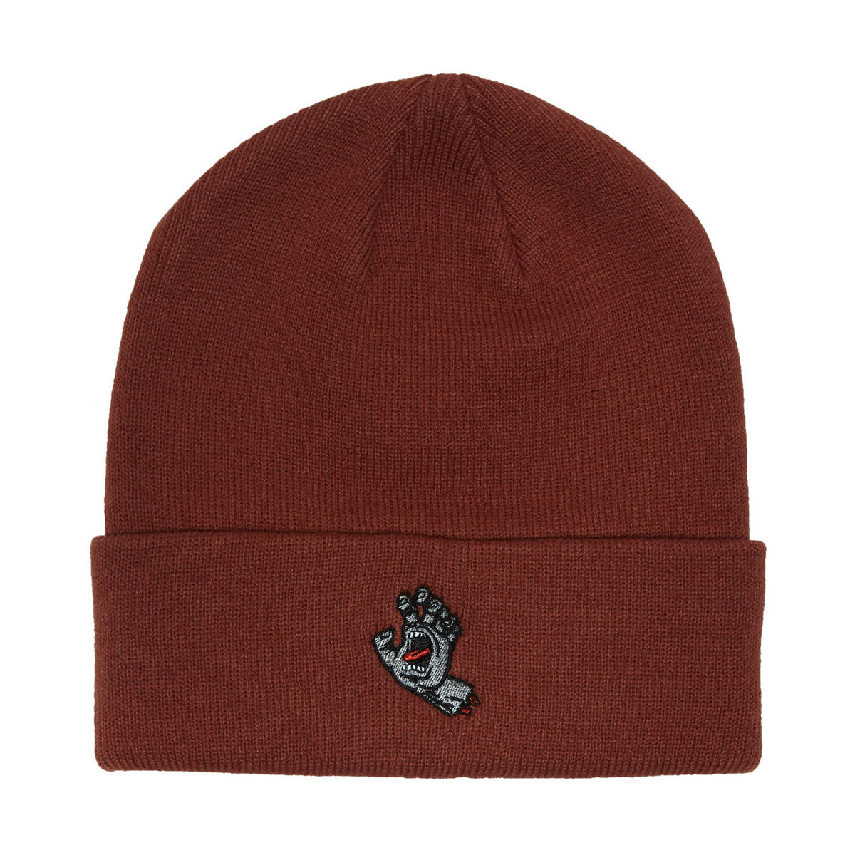 Santa Cruz Screaming Hand Long Shoreman Beanie - Rust/Grey image 1