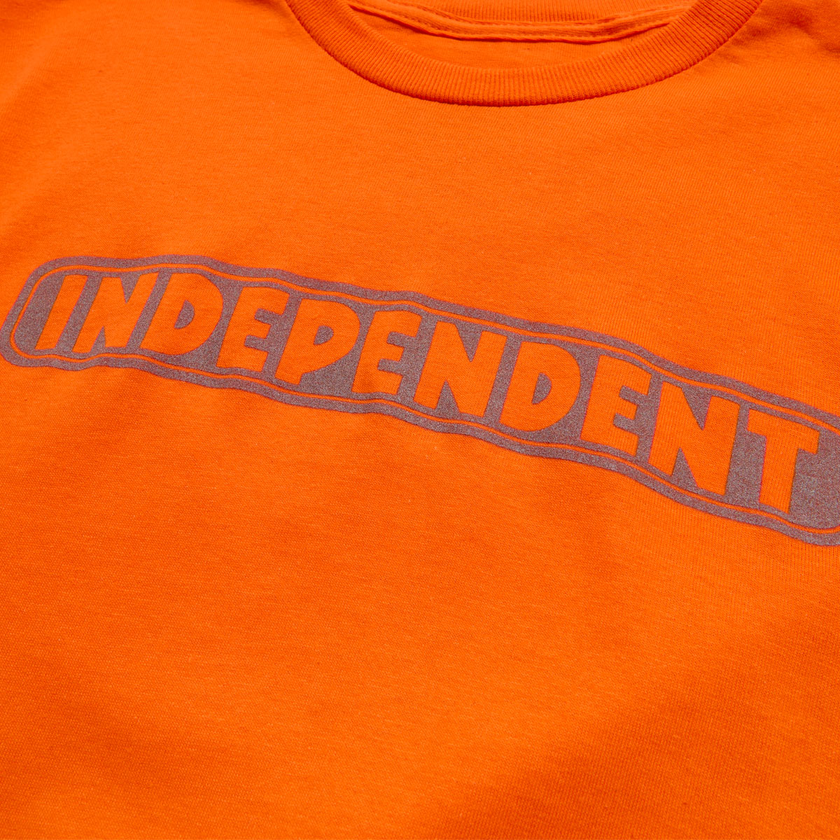Independent Bar Logo T-Shirt - Orange/Reflective image 2