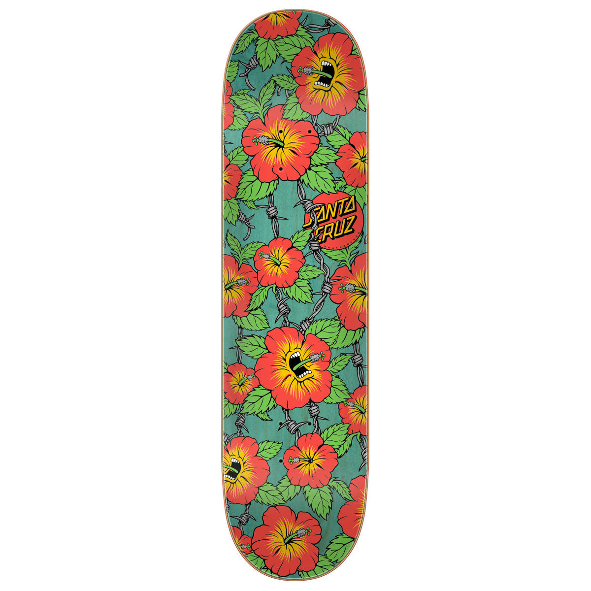Santa Cruz Screaming Hibiscus 7 Ply Birch Skateboard Deck - 8.00