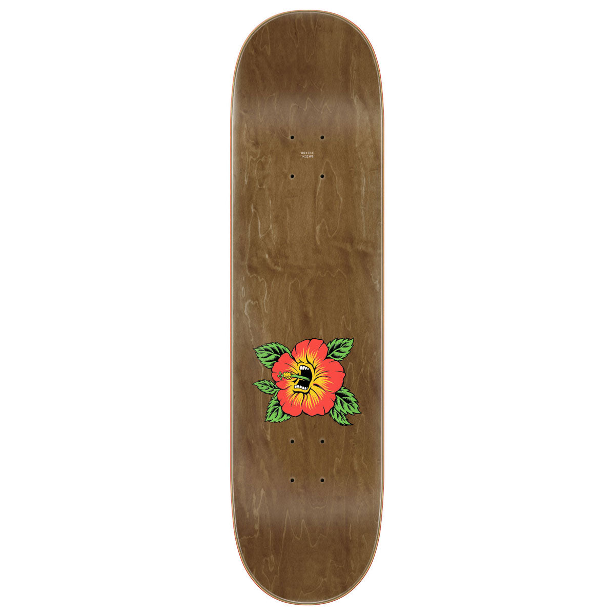 Santa Cruz Screaming Hibiscus 7 Ply Birch Skateboard Deck - 8.00