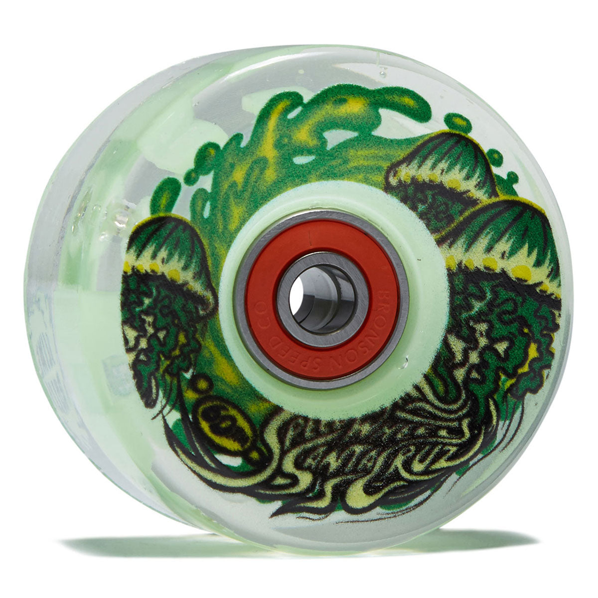 Slime Balls Jelly Fish Light Ups OG Slime 78a Skateboard Wheels - Glow In The Dark - 60mm image 1
