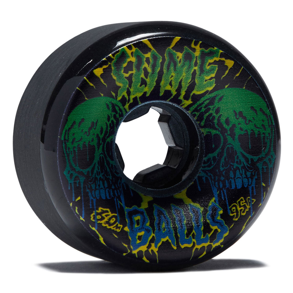 Slime Balls Skull Vomits 95a Skateboard Wheels - Black - 60mm image 1