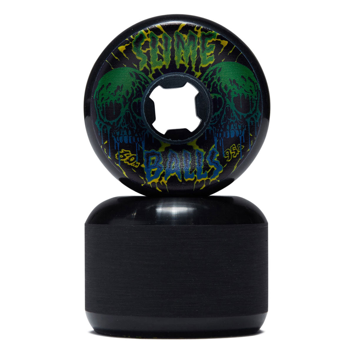 Slime Balls Skull Vomits 95a Skateboard Wheels - Black - 60mm image 2