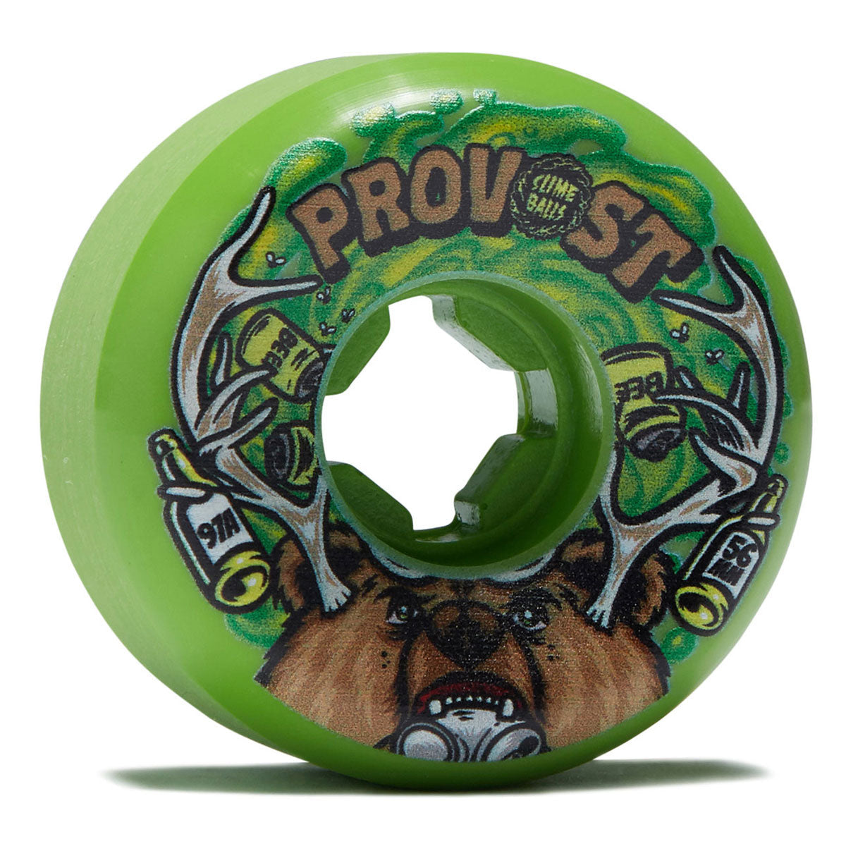 Slime Balls Collin Provost Beer Guest Vomit Mini 97a Skateboard Wheels - Green - 56mm image 1