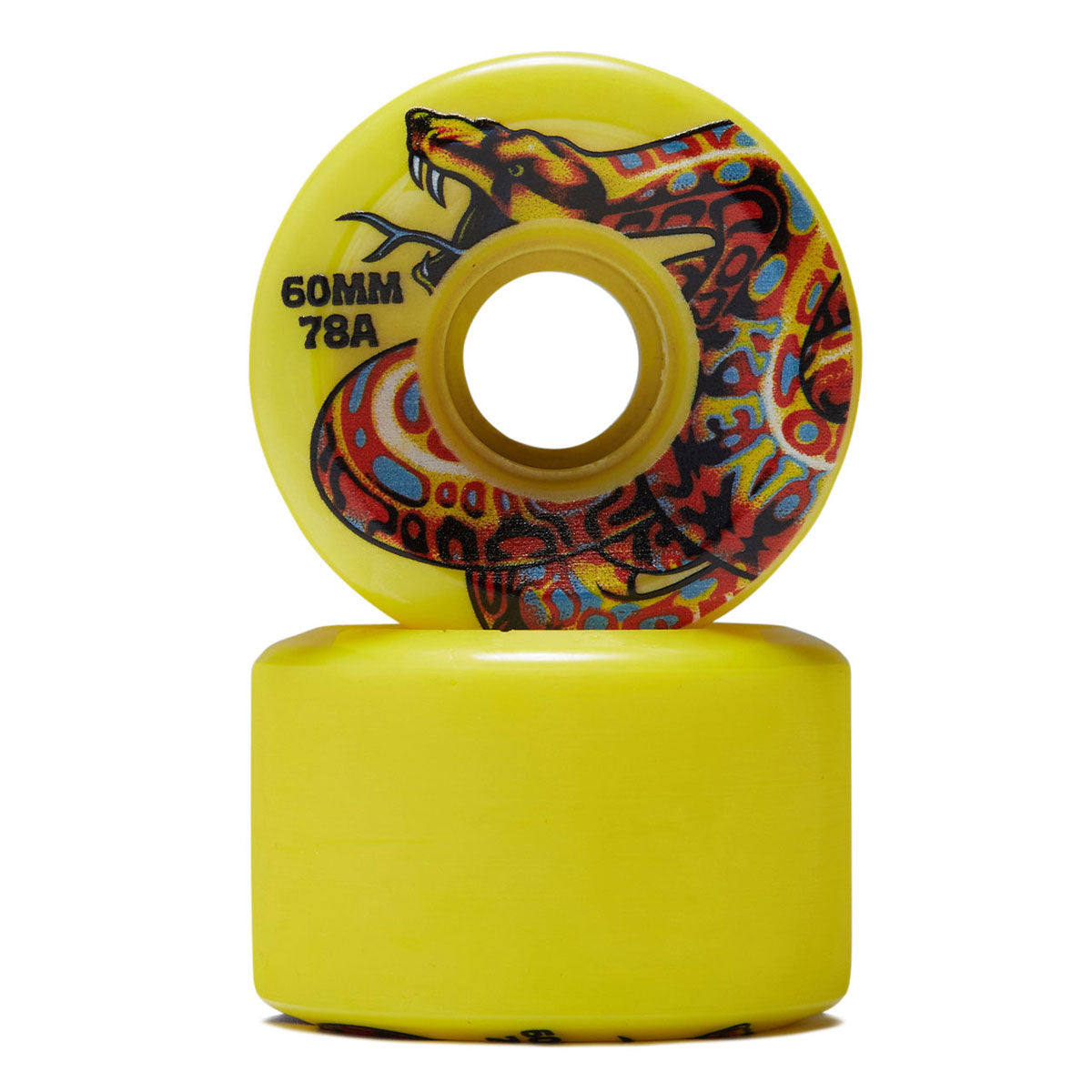 Slime Balls Jeff Kendall Snake OG Slime 78a Skateboard Wheels - Yellow - 60mm image 2