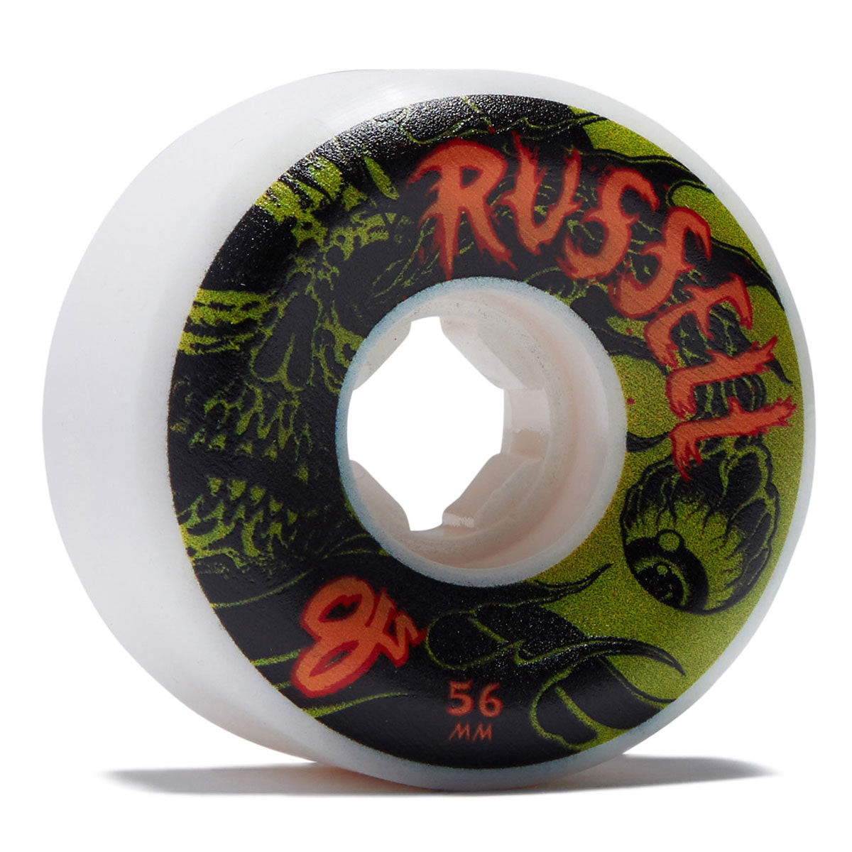 OJ Chris Russell Optic Nightmare Elite Hardline 99a Skateboard Wheels - White - 56mm image 1