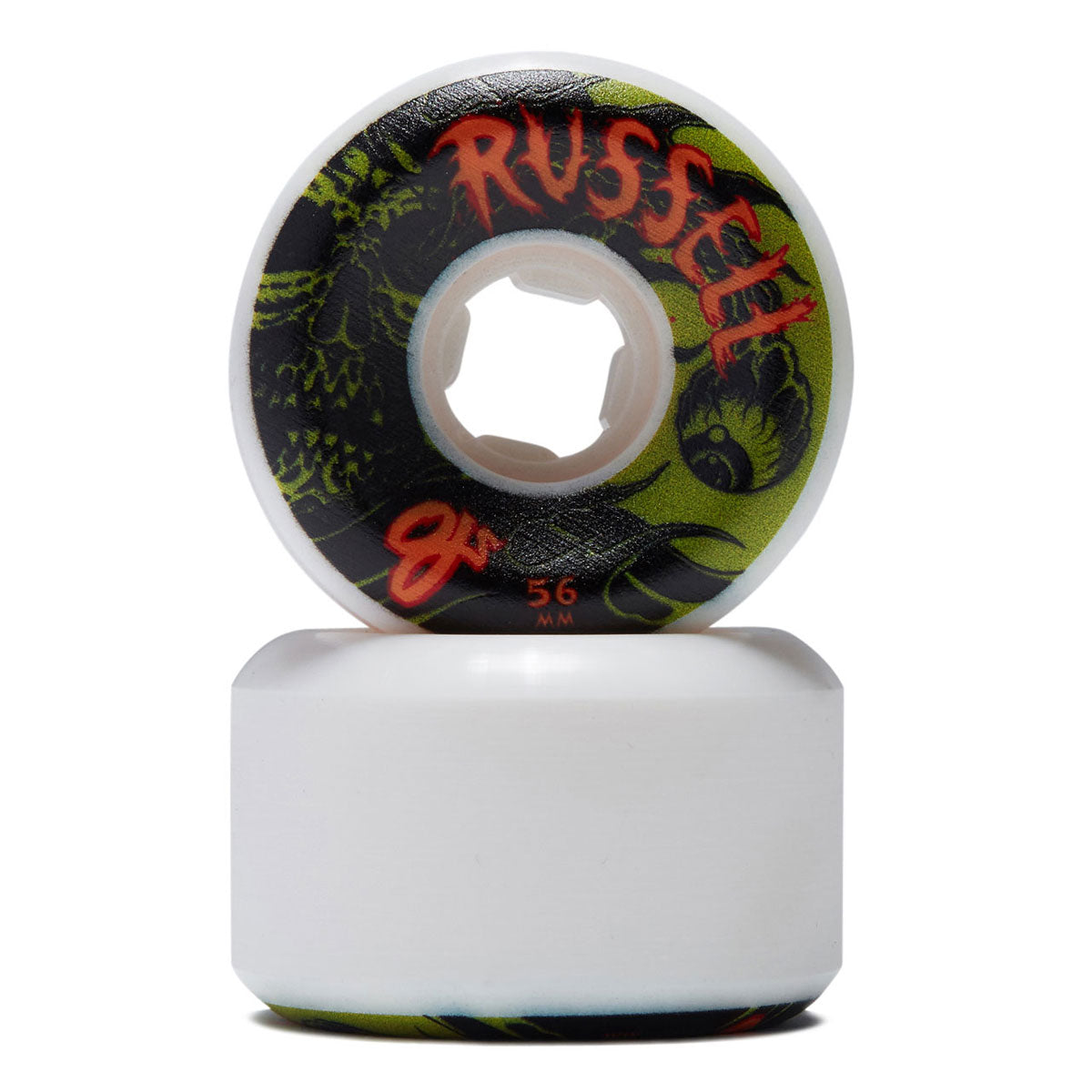 OJ Chris Russell Optic Nightmare Elite Hardline 99a Skateboard Wheels - White - 56mm image 2