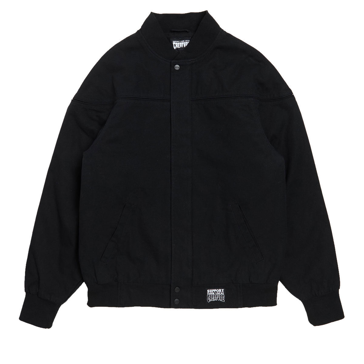 Creature Hesher Flame Bomber Jacket - Black image 1