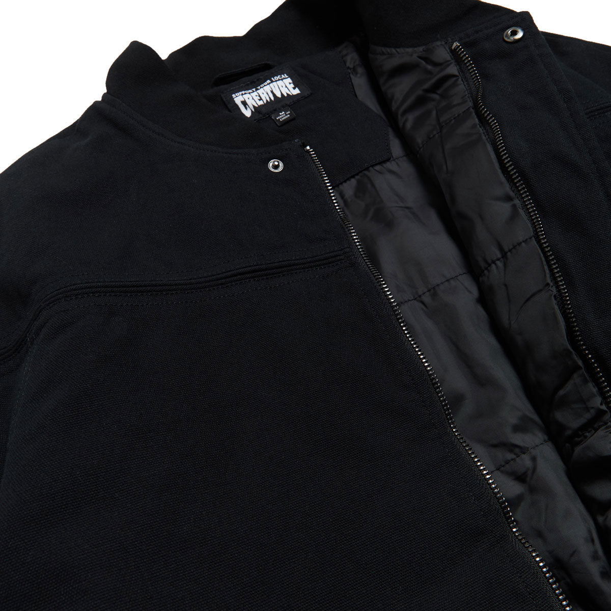Creature Hesher Flame Bomber Jacket - Black image 4