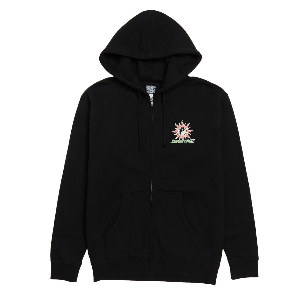 Santa Cruz Sol Spiral Zip Hoodie - Black image 1