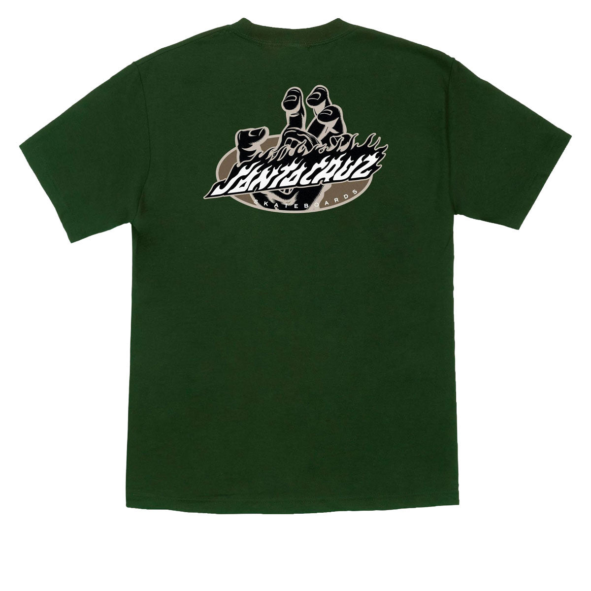 Santa Cruz Screaming Fire Oval T-Shirt - Forest image 1