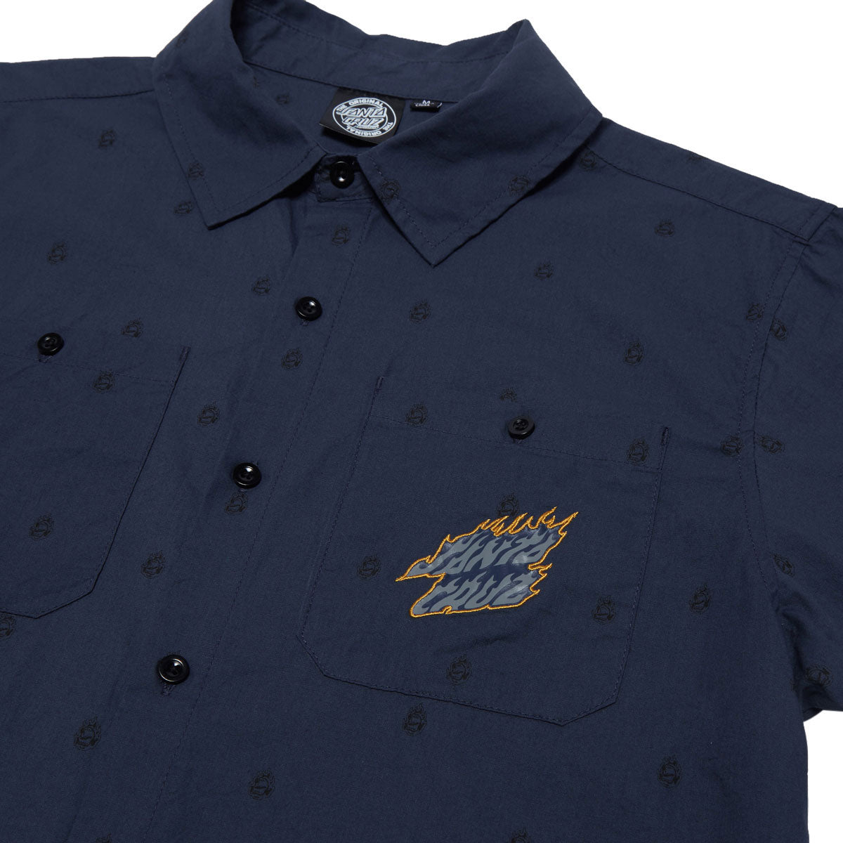 Santa Cruz Screaming Fire Shirt - Navy image 3