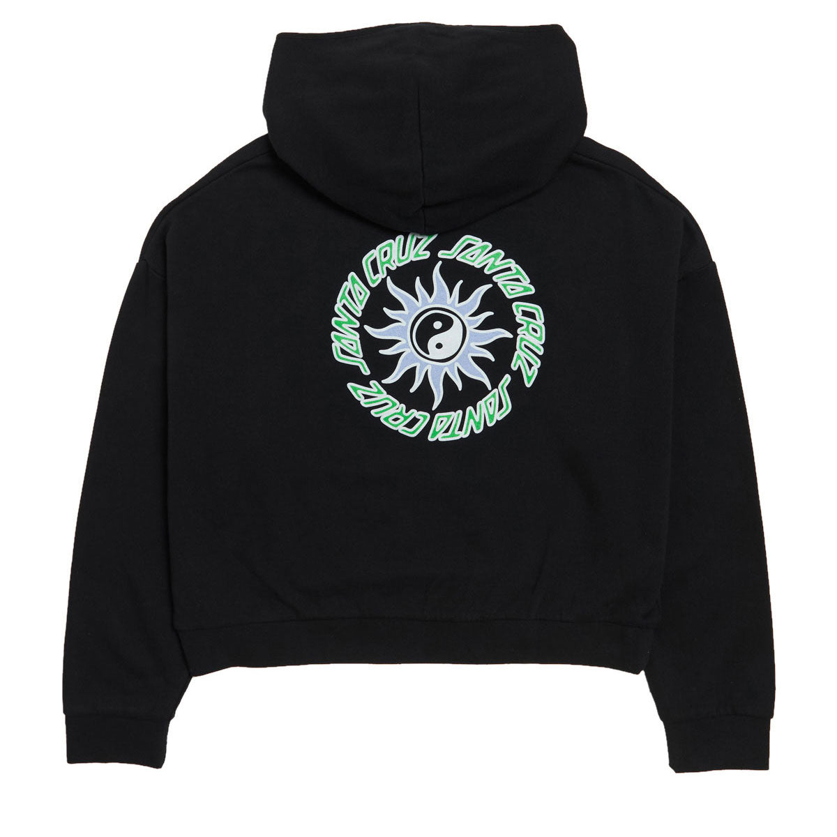 Santa Cruz Womens Sol Spiral Center Cropped Hoodie - Black image 2