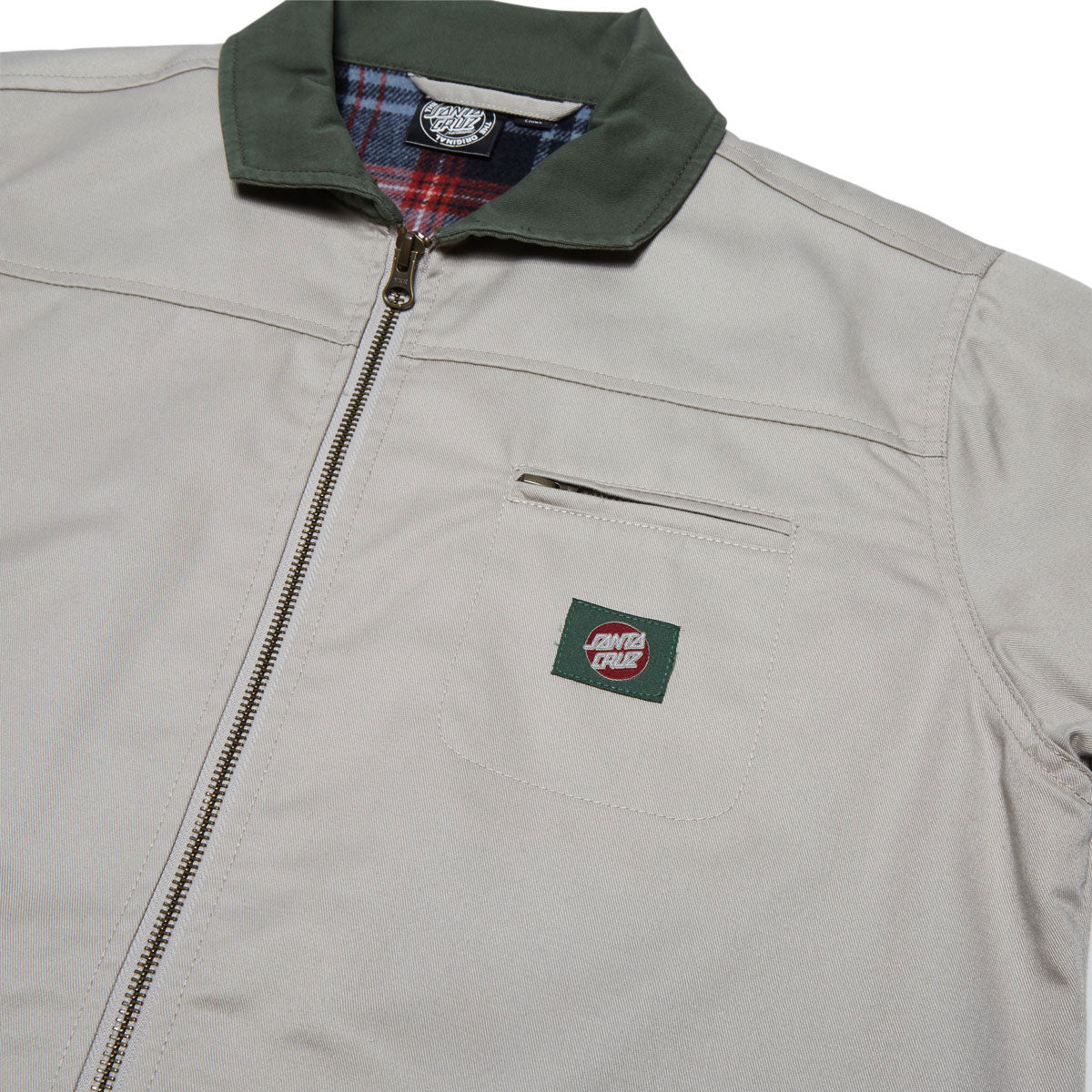 Santa Cruz Womens Twill Maverick Chore Coat Jacket - Bone image 3