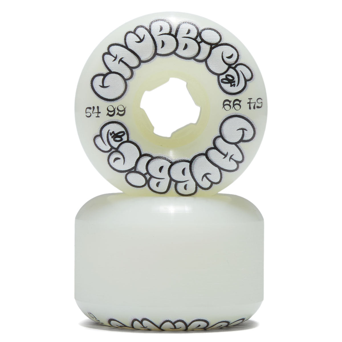 OJ Throw Ups Chubbies 99a Skateboard Wheels - White - 54mm image 2