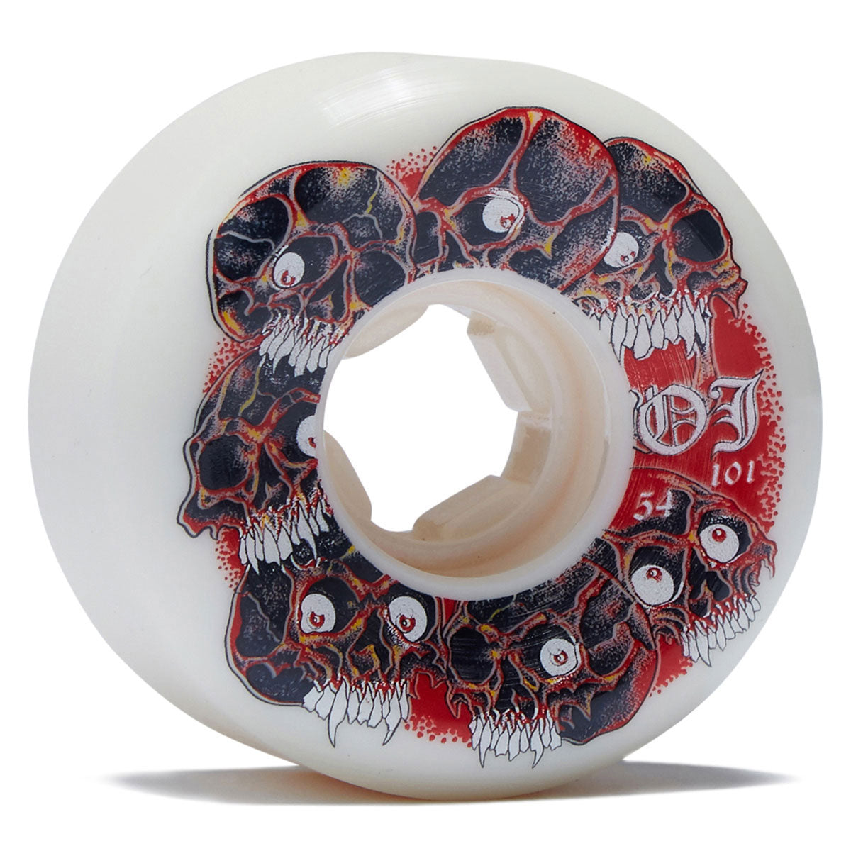 OJ Grey Matter Juice Original Hardline 101a Skateboard Wheels - White - 54mm image 1