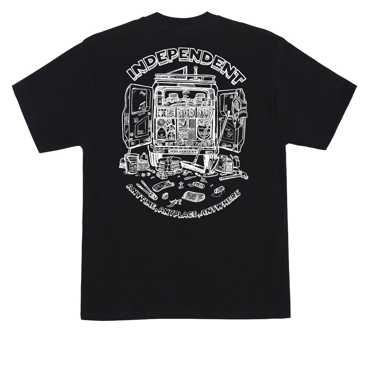 Independent Anytime Anyplace Anywhere T-Shirt - Black image 1