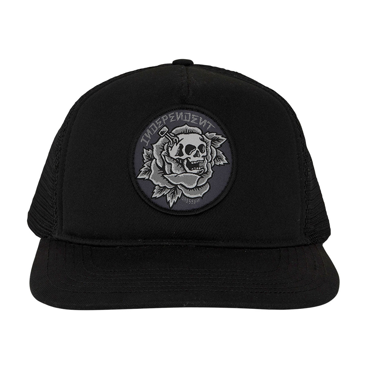 Independent Dressen Skull Rose Snapback Hat - Black image 2