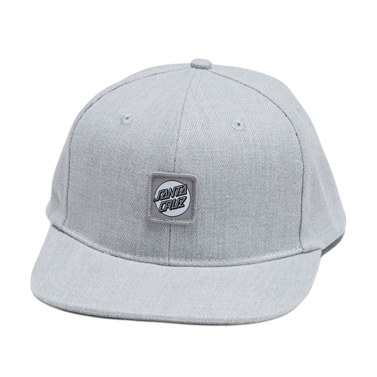 Santa Cruz Cruz Label Snapback Hat - Heather Grey/White/Silver image 1