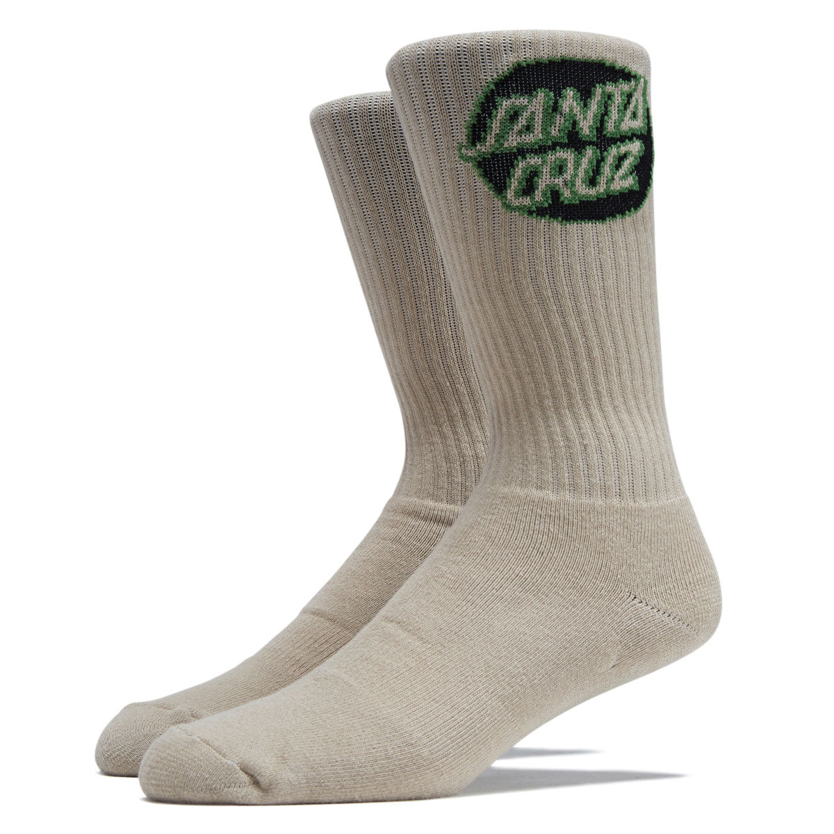 Santa Cruz Cruz Crew 2 Pair Of Socks - Tan/Black image 1