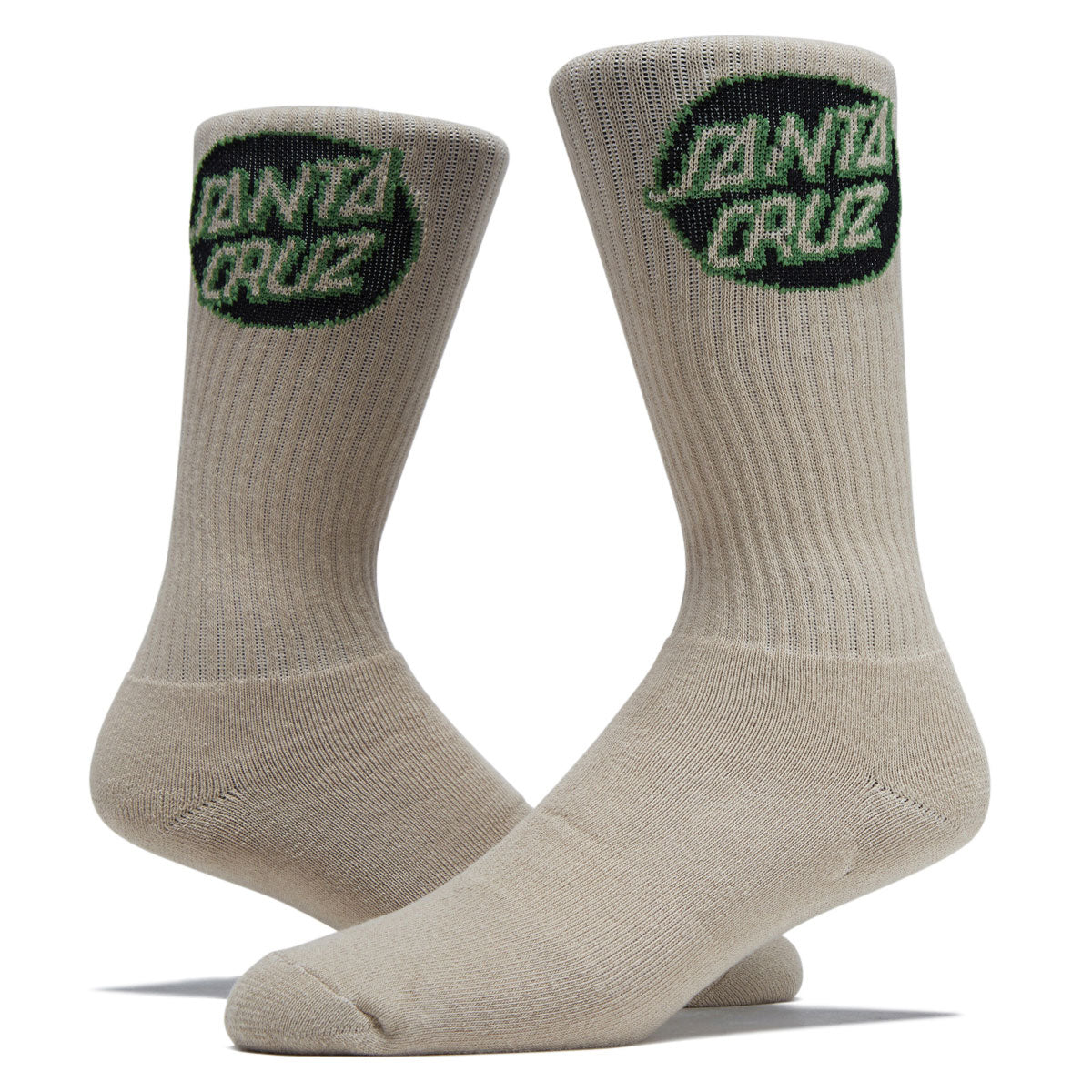Santa Cruz Cruz Crew 2 Pair Of Socks - Tan/Black image 3