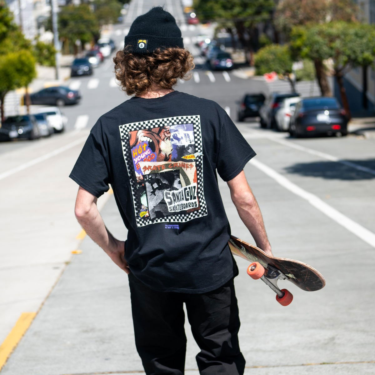 Santa Cruz Ad Collage T-Shirt - Black image 3