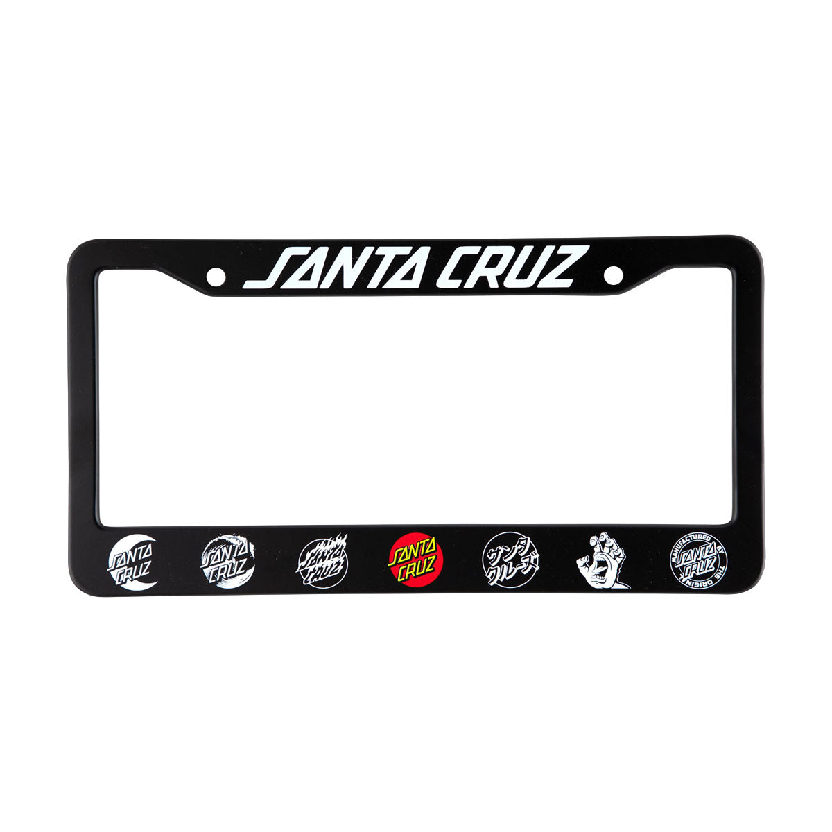 Santa Cruz Logo Classic License Plate Frame - Black image 1