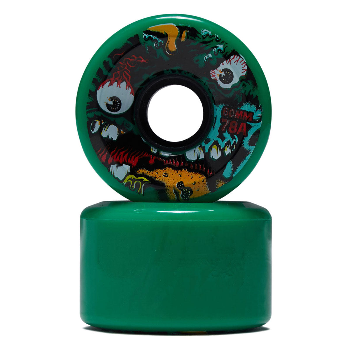 Slime Balls Roskopp Face Two Reissue OG Slime 78a Skateboard Wheels - Green - 60mm image 2