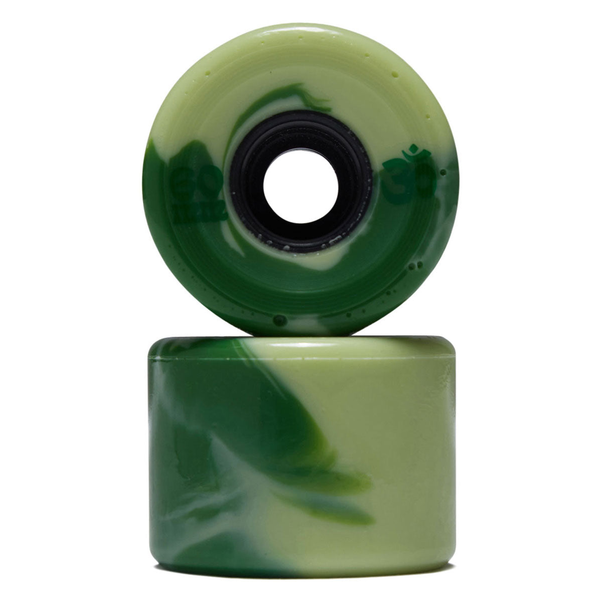 OJ Cru-Zen Super Juice 78a Skateboard Wheels - Emerald Marble Swirl - 60mm image 2
