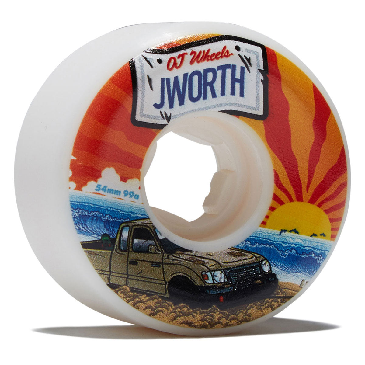 OJ John Worthington Elite Hardline 99a Skateboard Wheels - White 2025 - 54mm image 1