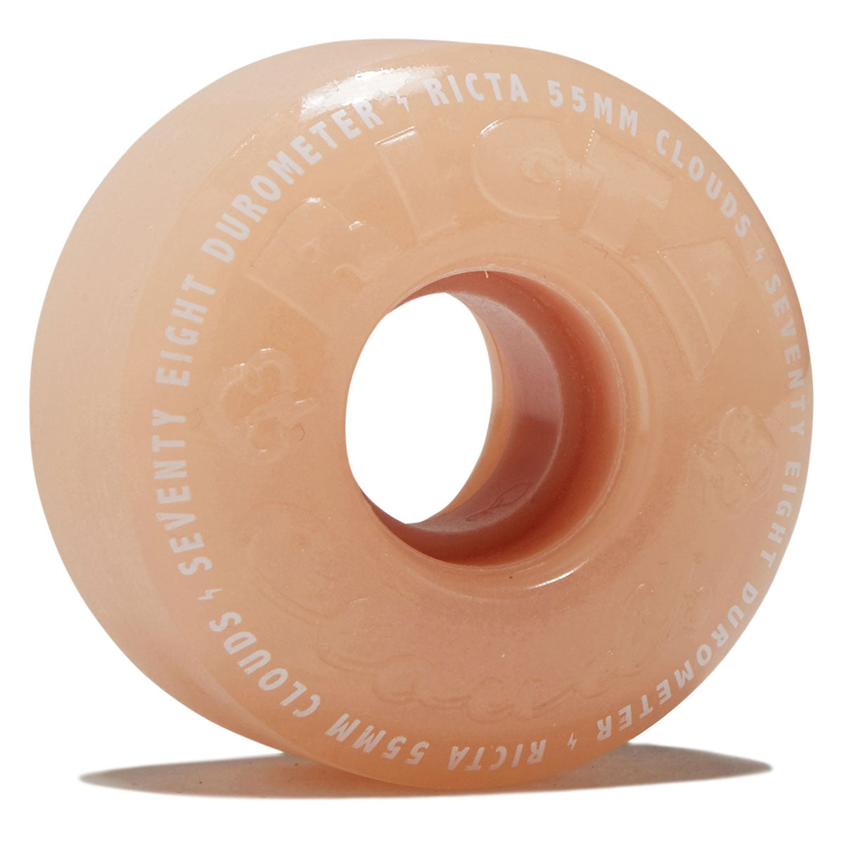Ricta Clouds 78a Skateboard Wheels - Glow In The Dark Red - 55mm image 1